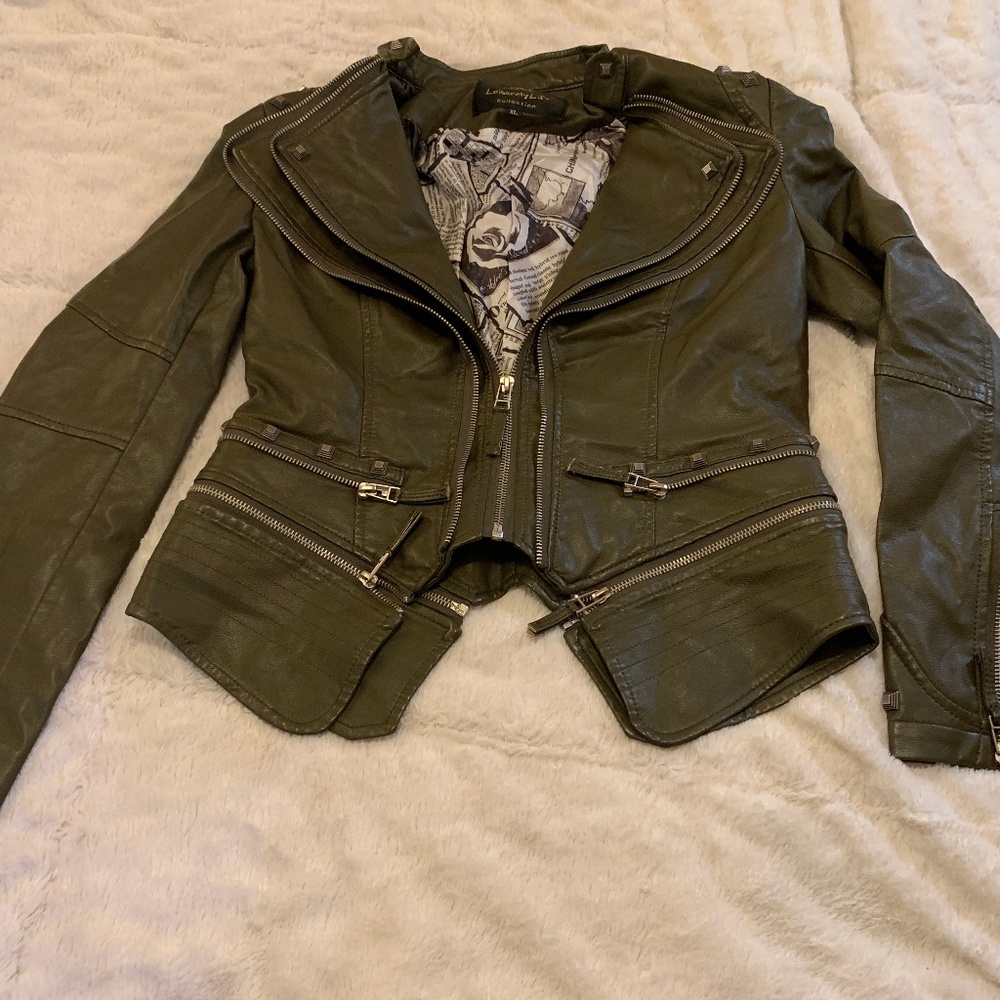 Faux Leather Biker Jacket